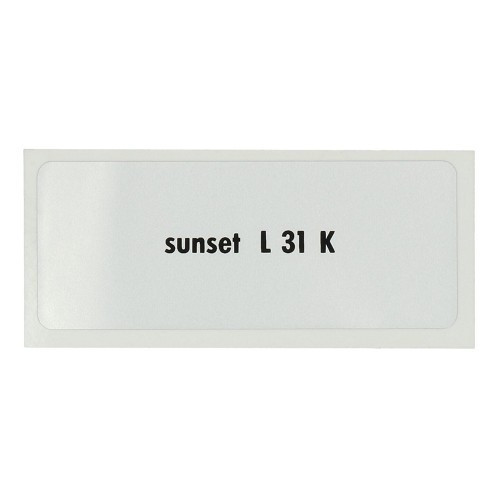     
                
                
    Sticker color "sunset L31K" for Volkswagen Beetle   - UF11072

