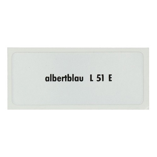  Adhesivo color "albertblau L51E" para Volkswagen Escarabajo   - UF11074 