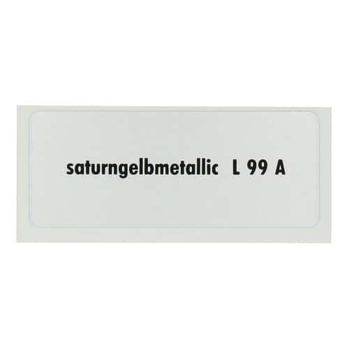  Sticker autocollant couleur "saturngelbmetallic L99A" pour Volkswagen Coccinelle   - UF11076 