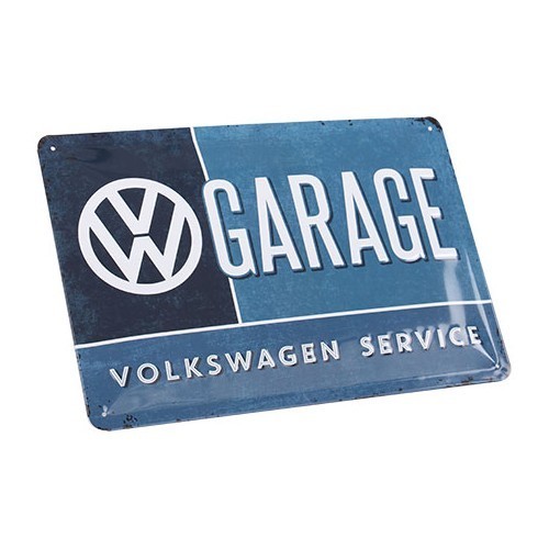  Placa de identificação metálica "VW Garage" - 30 x 20 cm - UF18020-1 