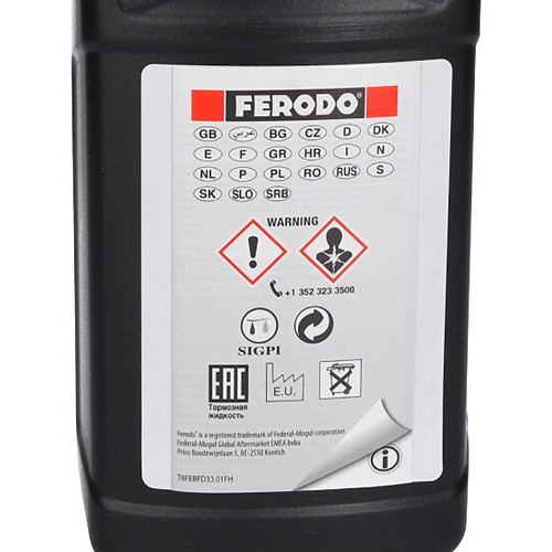  Rem- en koppelingsvloeistof Ferodo DOT 4 - 1 liter - UH27003-1 
