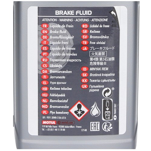  Brake and clutch fluid MOTUL RBF 660 Factory Line DOT 4 - 100% synthetic - 500ml - UH27014-1 