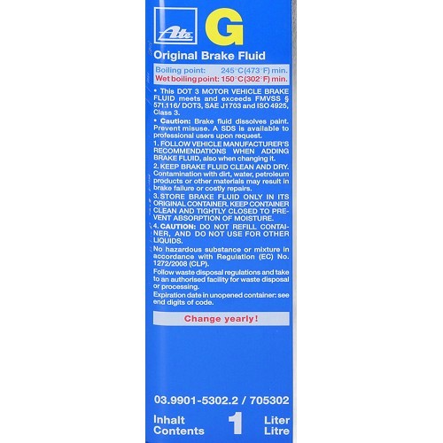  Remvloeistof ATE G DOT 3 - 1 liter - UH27017-1 
