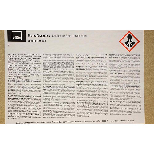 Bremsflüssigkeit ATE SL DOT 4 - 1 Liter - UH27018