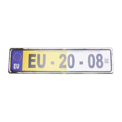  1 License plate support stainless chrome pulish - UK10200 