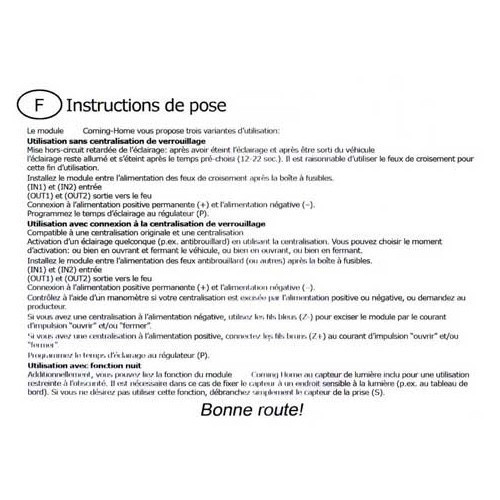 Module d'éclairage automatique universel Coming Home - UK13000