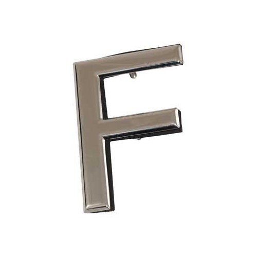  Sigla "F" in metallo cromato - UK20115 