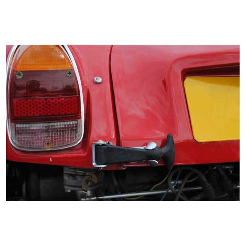 Attaches de capot en caoutchouc Noir - par 2 - UK30500