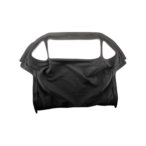  Black alpaca convertible top for MGB (1963-1970) with removable hoops - UK50074 