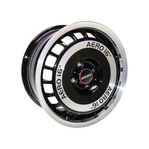  1 RONAL R50 AERO wheel rim, black polished surface, 16 inches,5 x 100 - UL20010 