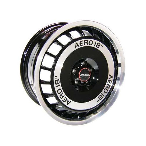  1 RONAL R50 AERO wheel rim, Black polished surface, 18 inches, 5 x100 - UL20020 