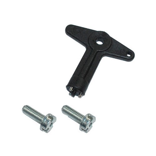  2 anti-theft screws + key for Ronal wheel centre caps - UL20077 