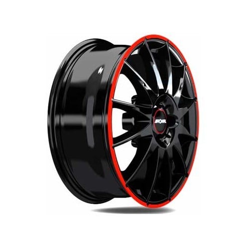  RONAL R54 MCR Black gloss / Red rim 15 inches 4 x 100 ET 38 - UL20190-1 