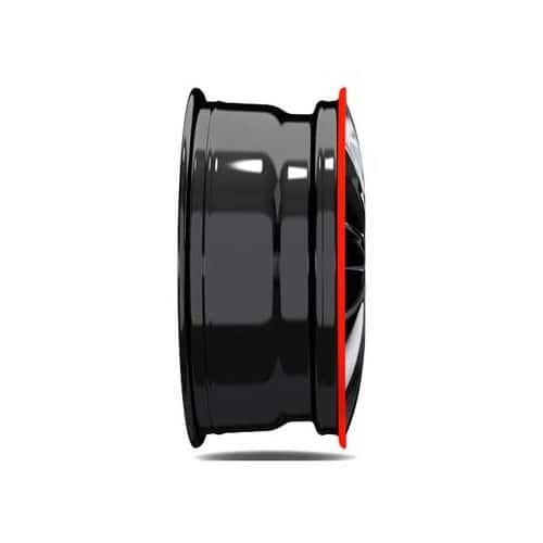  Cerchione RONAL R54 MCR nero lucido/bordo rosso 15 pollici 4 x 100 e 38 - UL20190-2 