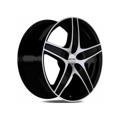  RONAL R48 Black / Polished side wheel rims, 16 inches 5 x 100 ET 35 - UL20260-1 