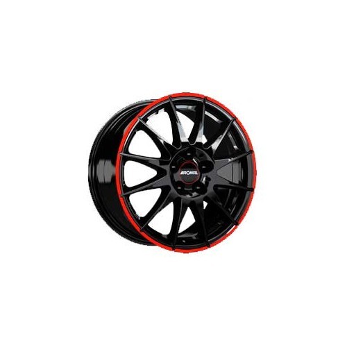 RONAL R54 MCR Black gloss / Red rim 15 inches 5 x 100 ET 35 - UL20295 