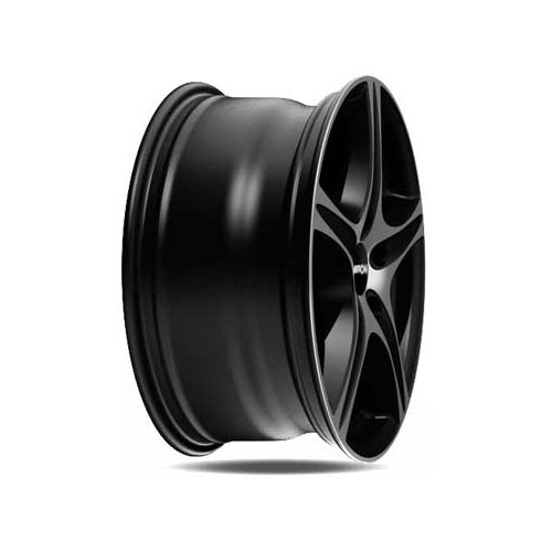  RONAL R56 Matte black, Polished side wheel rims, 17 inches 5 x 100 ET 37 - UL20305-2 