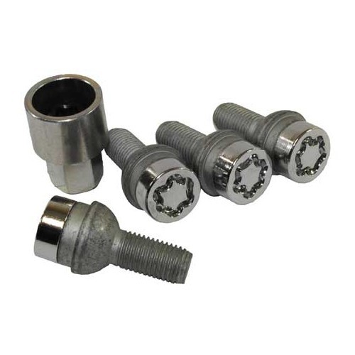  McGard M12 x 1.5 theft protection spherical seat bolts, 24.1 mm/17 mm - UL21120 
