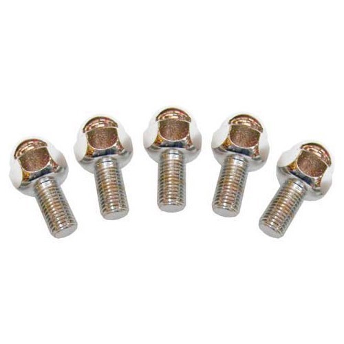  Set of 5 chrome-plated wheel screws M12 x 1.5 - 22 mm - UL30605 