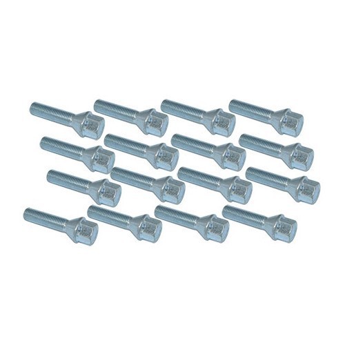  Set of 16 M12 x 1.5 x 39 mm wheel bolts with tapered seat - UL30619 