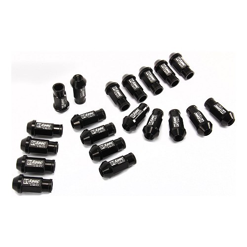  Set of 20 black aluminum open nuts - UL31002-1 