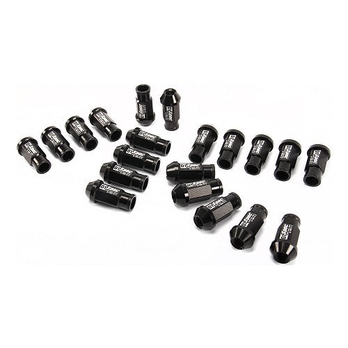  Set of 20 black aluminum open nuts - UL31002-2 