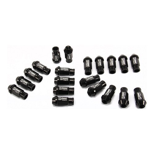  Set of 20 black aluminum open nuts - UL31002 