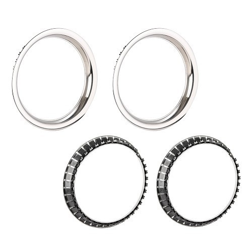  14" polished stainless steel bezels - set of 4 - UL40014 