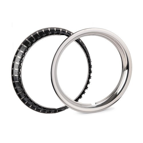  15" polished stainless steel bezels - set of 4 - UL40015-2 