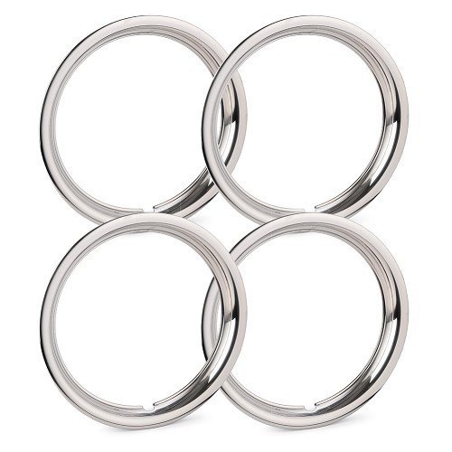  15" polished stainless steel bezels - set of 4 - UL40015 
