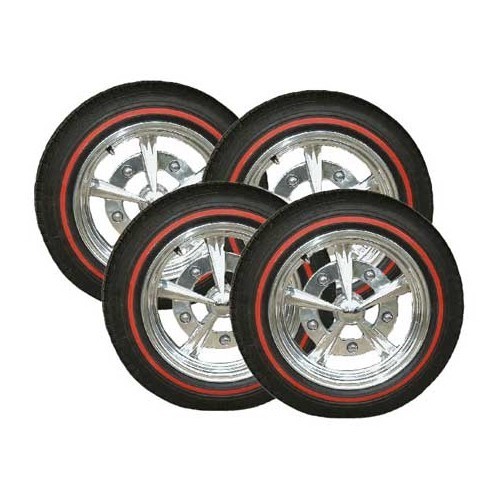  Red thin blanks for 16" wheels - 4 pieces - UL40316K-1 