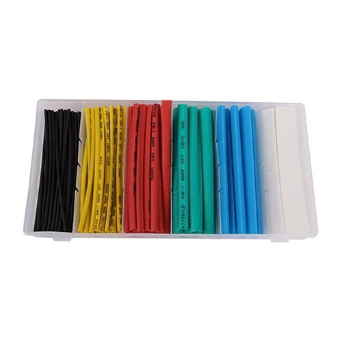  Assortment of 100 coloured shrink tubes - UO09007 
