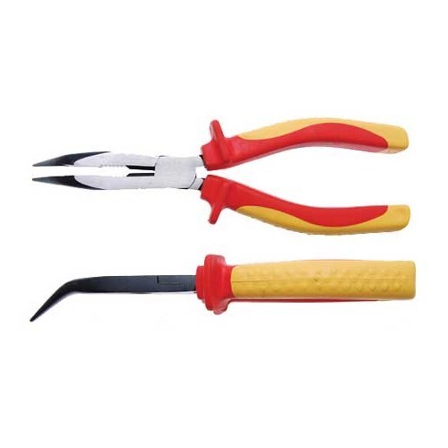  VDE Long Nose Pliers, 200 mm, angled - UO09080 