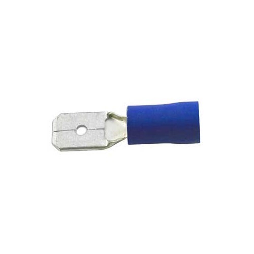  Male Blade 6.3 mm Blue Pk 100 - UO10128 