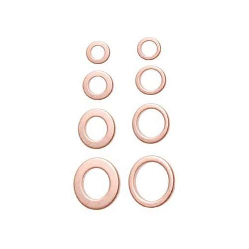  75-piece Copper Ring Assortment, in Inch sizes, for Oil Drain Plugs - UO10155 