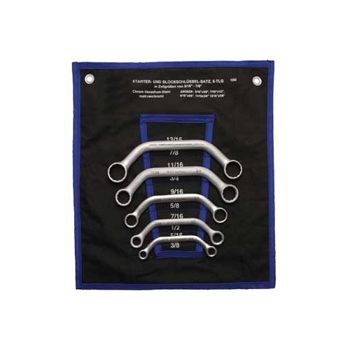  Obstruction Ring Spanner Set, Inch Sizes 1/4" - 7/8" - UO10426 