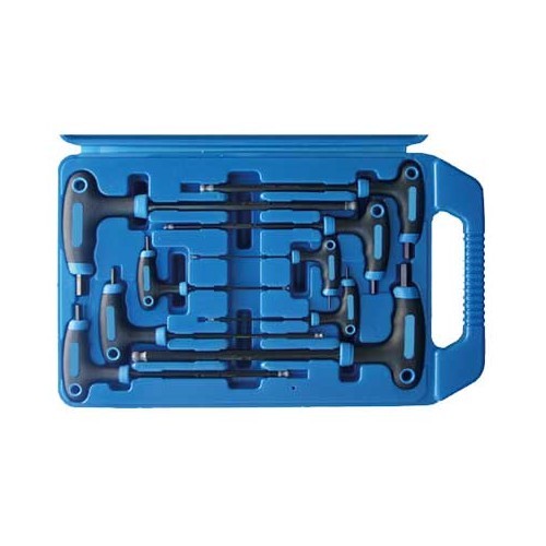  9-piece T-Handle Key Set for Internal Hexagon Screws, 2x100 mm - 10x200 mm - UO10510 