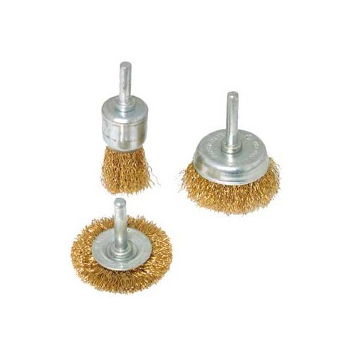     
                
                
    Set of 3 metal brushes for drills - UO10658
