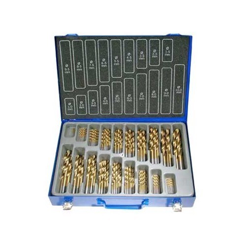     
                
                
    170-piece Twist Drill Set, HSS, Titanium Coated - UO10725
