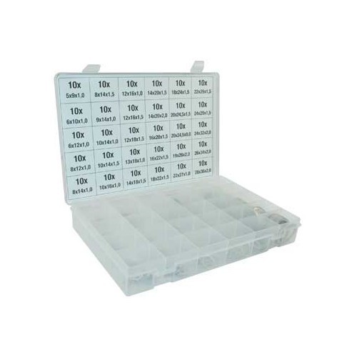 Sortiment an Aluminiumdichtungen - 300 Stück - UO10777