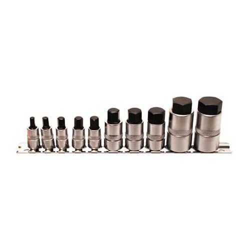     
                
                
    10-piece Internal Hexagon Bit Sockets, 4 - 19 mm, extra short - UO12245
