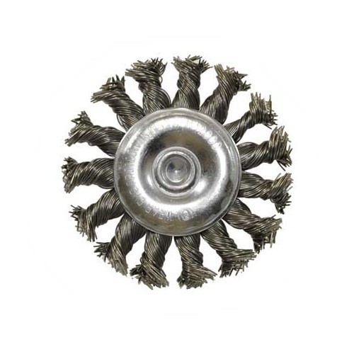  Brosse circulaire sur tige 75 mm - fils torsadés - UO12419-1 