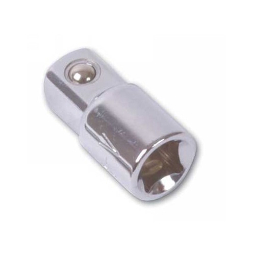  Adaptor, satin chrome plated, 1/2" ext. - 3/8" int. - UO20049 