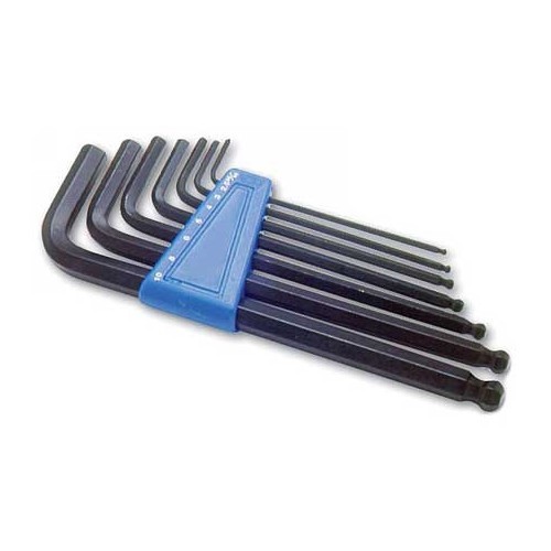  Gekröpfte Sechskant-Stiftschlüssel mit Kugelkopf - Metrische Größen - UO20080 