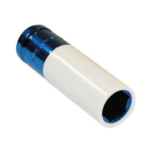  17 mm impact socket with 1/2" T-bar, Nylon handle in order not to damage your wheel rims - UO20109 