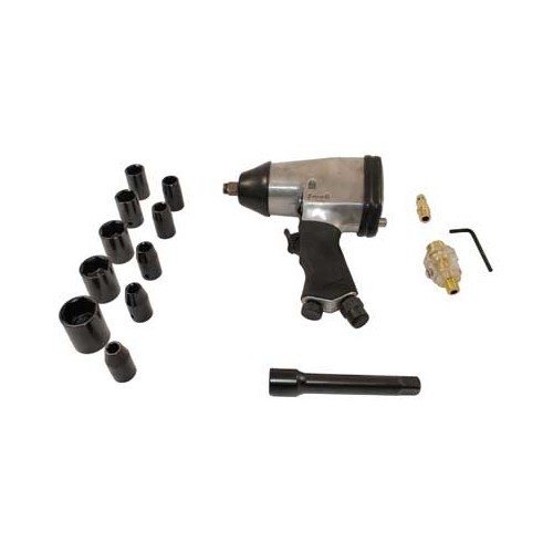  16-piece 1/2" Air Impact Wrench Hobby Kit, 320 Nm - UO20285 