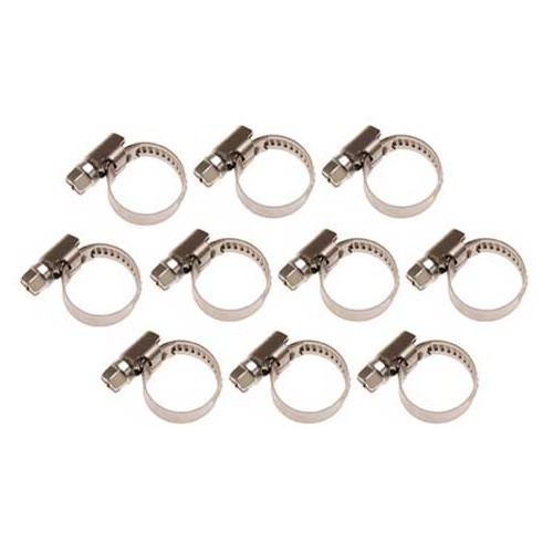     
                
                
    Hose Clamp, 10x16 mm, Stainless Steel, 10 pcs. - UO39502
