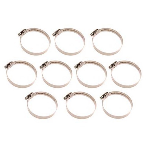     
                
                
    Hose Clamp, 40x60 mm, Stainless Steel, 10 pcs. - UO39509
