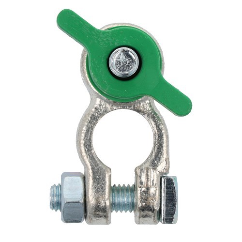     
                
                
    Cosse de batterie en Laiton étamé - Papillon Vert (-) M8 - UO62124
