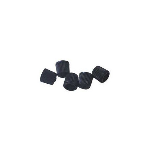  Zwarte plastic ventieldopjes - verpakking van 5 - UO62147 